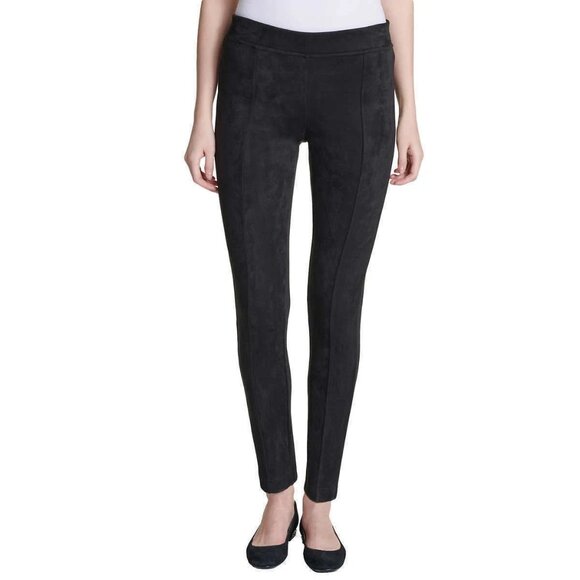 Andrew Marc Women's Soft Stretch Faux Suede Pull On Pants Black Size Small NWT - Picture 1 of 7